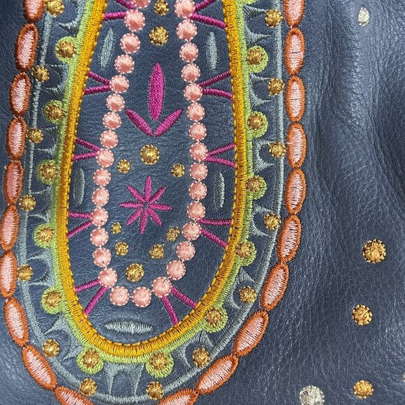Isabella Fiore Hobo Leather Embroidered Bag 🎉3X Host Pick🎉 - Picture 16 of 16